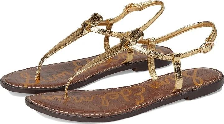 Sam Edelman Gigi Women's Sandals Amber Gold Leather : 7 W