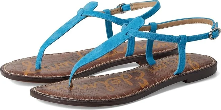 Sam Edelman Gigi Women's Sandals Aqua Azure Suede : 8 M