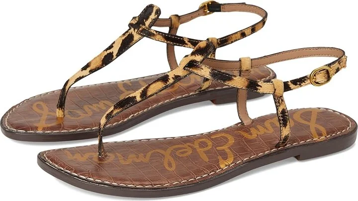 Sam Edelman Gigi Women's Sandals Cyprus Tan Leopard : 6.5 W, Leather/Synthetic