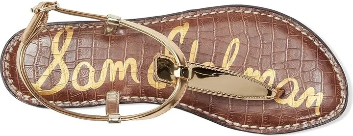 Sam Edelman Gigi Women's Sandals Gold Quartz/Amber Gold/Jute : 8 M, Leather/Synthetic - Image 2