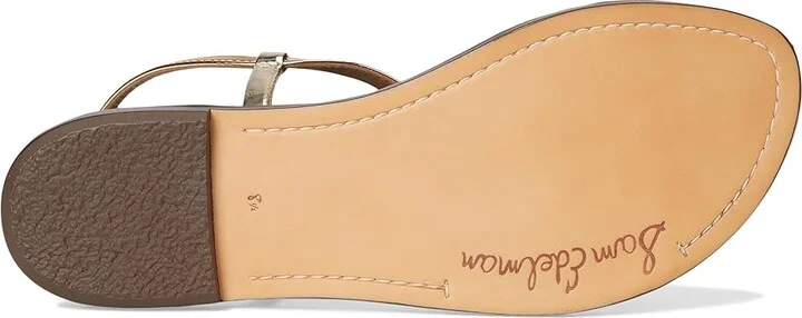 Sam Edelman Gigi Women's Sandals Gold Quartz/Amber Gold/Jute : 8 M, Leather/Synthetic - Image 3