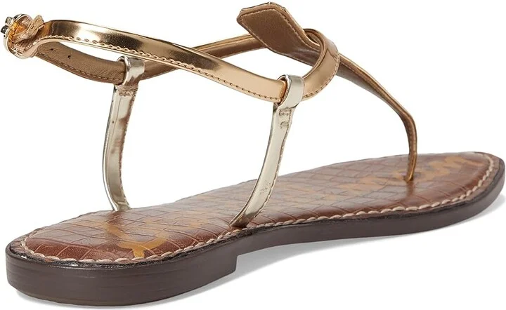 Sam Edelman Gigi Women's Sandals Gold Quartz/Amber Gold/Jute : 8 M, Leather/Synthetic - Image 4