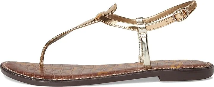 Sam Edelman Gigi Women's Sandals Gold Quartz/Amber Gold/Jute : 8 M, Leather/Synthetic - Image 6