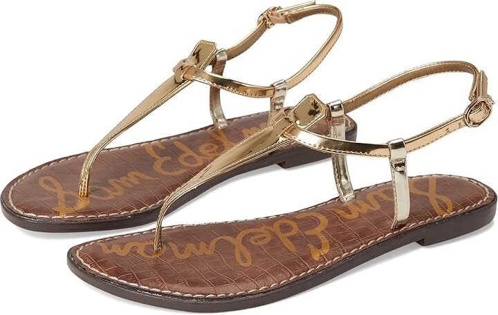 Sam Edelman Gigi Women's Sandals Gold Quartz/Amber Gold/Jute : 8 M, Leather/Synthetic