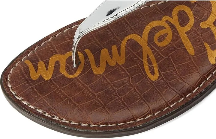 Sam Edelman Gigi Women's Sandals Soft Silver Specchio : 7.5 W, Leather/Synthetic - Image 7