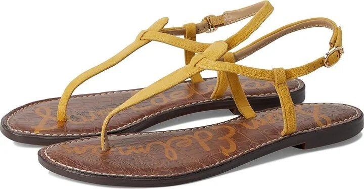Sam Edelman Gigi Women's Sandals Sunflower Yellow Suede : 7.5 M
