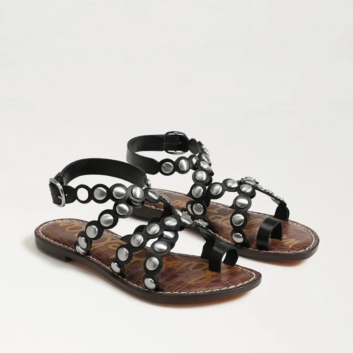 Sam Edelman Gloria Ankle Strap Sandal Black Leather