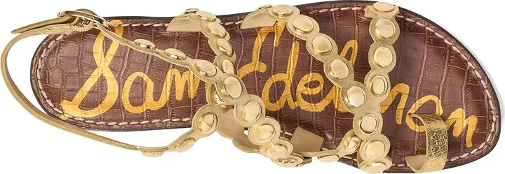 Sam Edelman Gloria Women's Dress Sandals Amber Gold : 7 M, Leather - Image 2