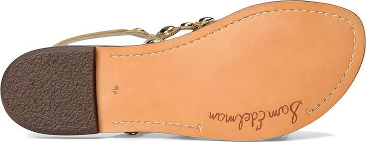 Sam Edelman Gloria Women's Dress Sandals Amber Gold : 7 M, Leather - Image 3