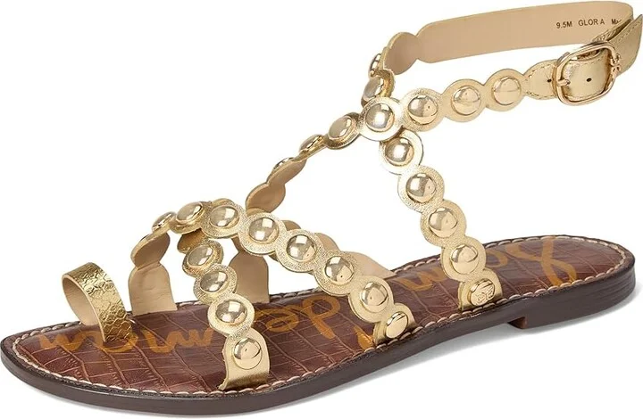Sam Edelman Gloria Women's Dress Sandals Amber Gold : 7 M, Leather - Image 5