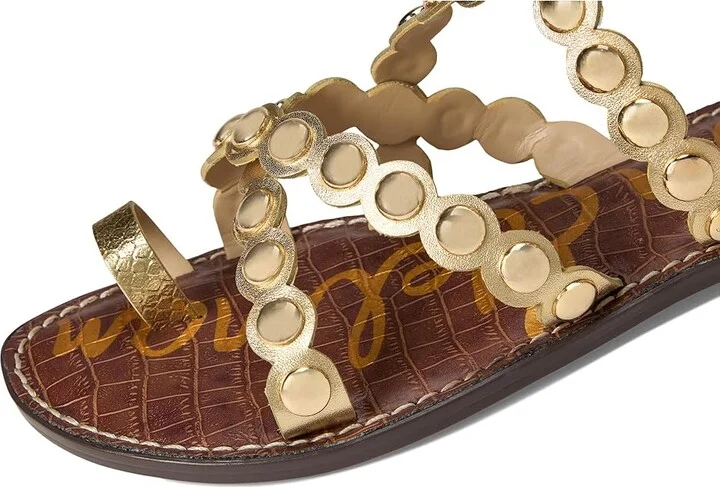 Sam Edelman Gloria Women's Dress Sandals Amber Gold : 7 M, Leather - Image 7