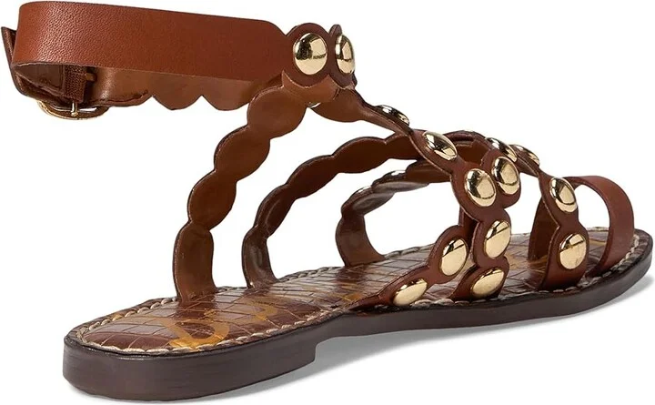 Sam Edelman Gloria Women's Dress Sandals Rich Cognac : 8.5 M, Leather - Image 4