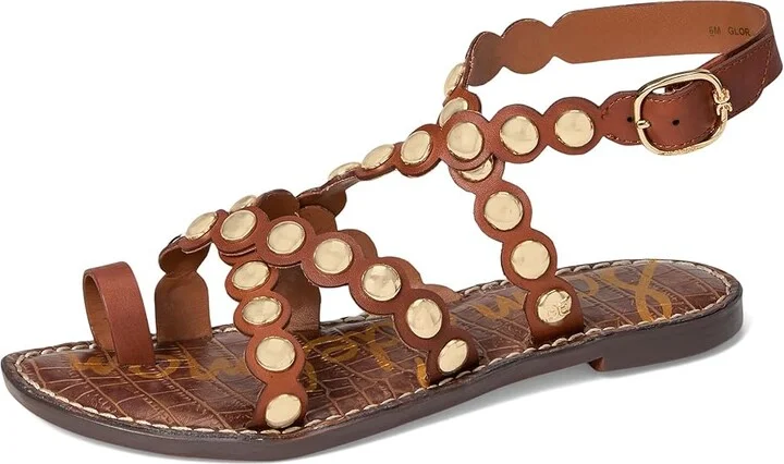 Sam Edelman Gloria Women's Dress Sandals Rich Cognac : 8.5 M, Leather - Image 5