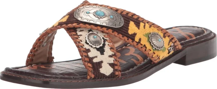 Sam Edelman Hagen Sandal Brown Multi 5.5 Medium