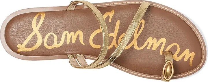 Sam Edelman Harlyn Women's Sandals Amber Gold : 7 M, Leather - Image 2