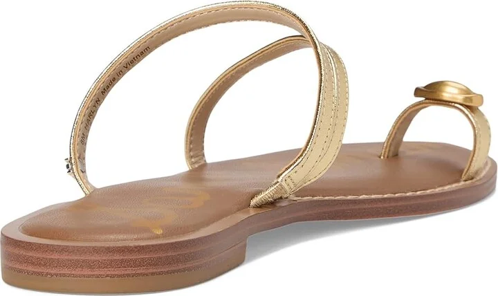 Sam Edelman Harlyn Women's Sandals Amber Gold : 7 M, Leather - Image 4
