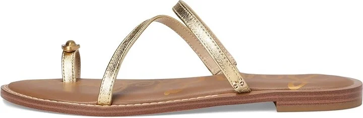Sam Edelman Harlyn Women's Sandals Amber Gold : 7 M, Leather - Image 6