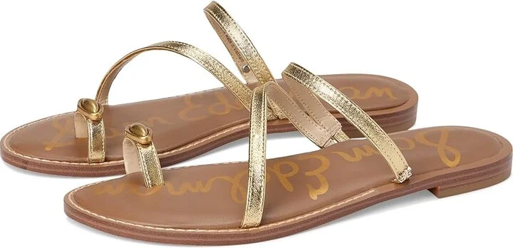 Sam Edelman Harlyn Women's Sandals Amber Gold : 7 M, Leather