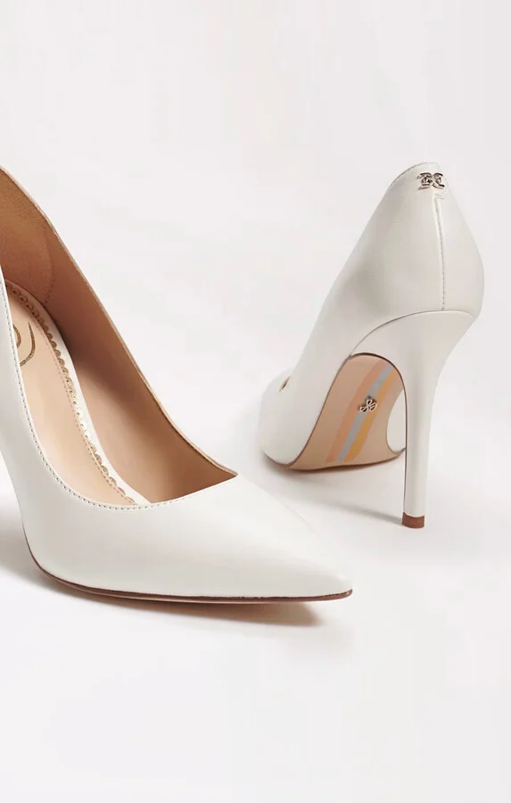 Sam Edelman Hazel Heel ~ Bright White Leather - Image 4