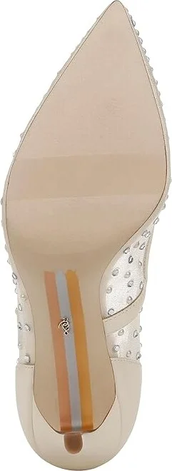 Sam Edelman Hazel Mesh 2 High Women's Heels Modern Ivory Glitz : 11 M, Leather/Rubber - Image 3