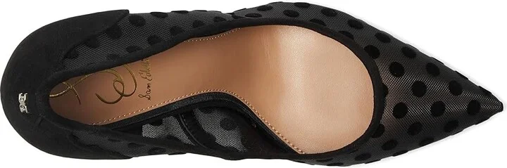 Sam Edelman Hazel Mesh 3 High Women's Heels Black Polka Dot : 7 M, Leather/Rubber - Image 2