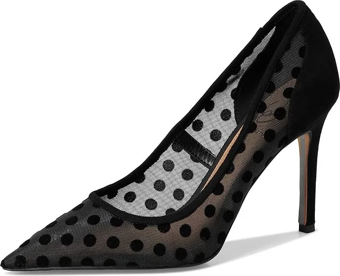 Sam Edelman Hazel Mesh 3 High Women's Heels Black Polka Dot : 7 M, Leather/Rubber - Image 5