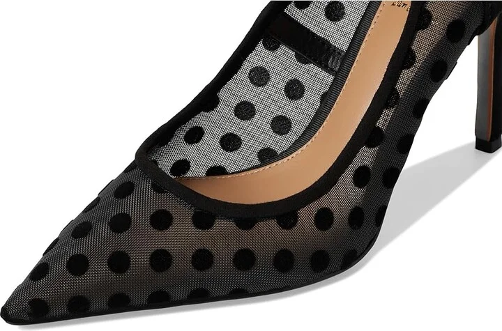 Sam Edelman Hazel Mesh 3 High Women's Heels Black Polka Dot : 7 M, Leather/Rubber - Image 7