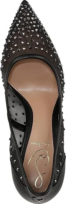 Sam Edelman Hazel Mesh High Women's Heels Black Glitz : 7 M, Leather/Rubber - Image 2