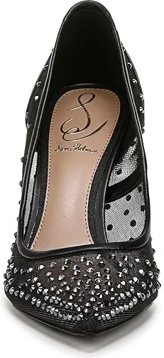 Sam Edelman Hazel Mesh High Women's Heels Black Glitz : 7 M, Leather/Rubber - Image 4