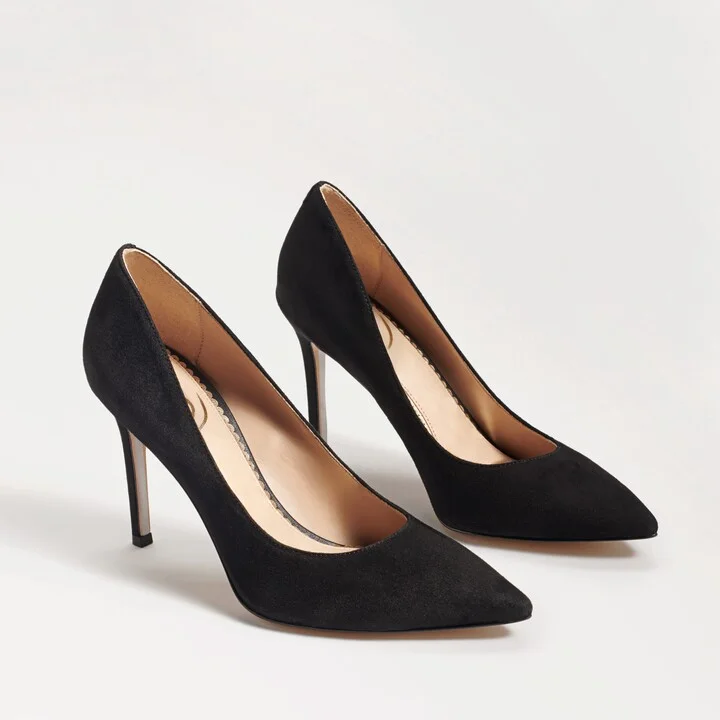 Sam Edelman Hazel Pointed Toe Pump Black Suede