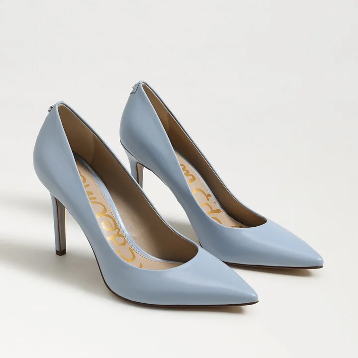 Sam Edelman Hazel Pointed Toe Pump Blue Breeze Leather