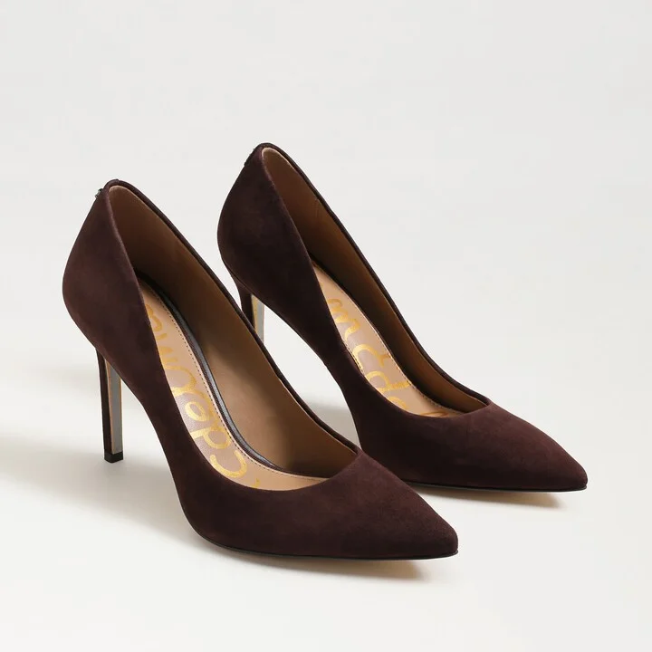 Sam Edelman Hazel Pointed Toe Pump Cafe Noir Suede
