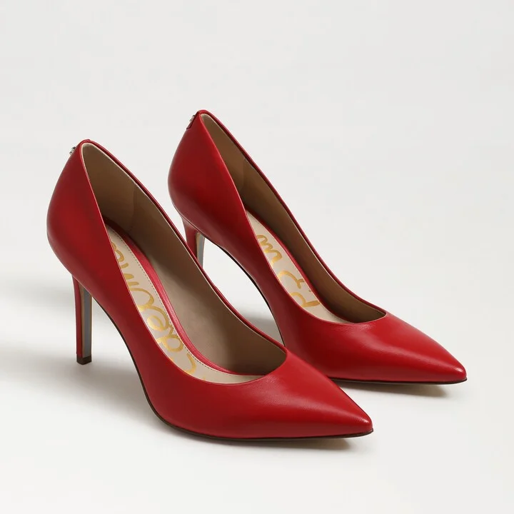 Sam Edelman Hazel Pointed Toe Pump Parisian Red Leather