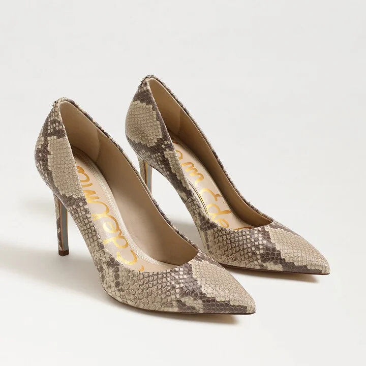 Sam Edelman Hazel Pointed Toe Pump Sesame Snake Print