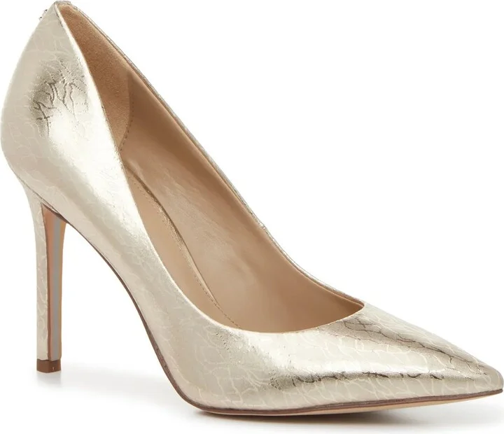 Gold Metallic Crackle Leather