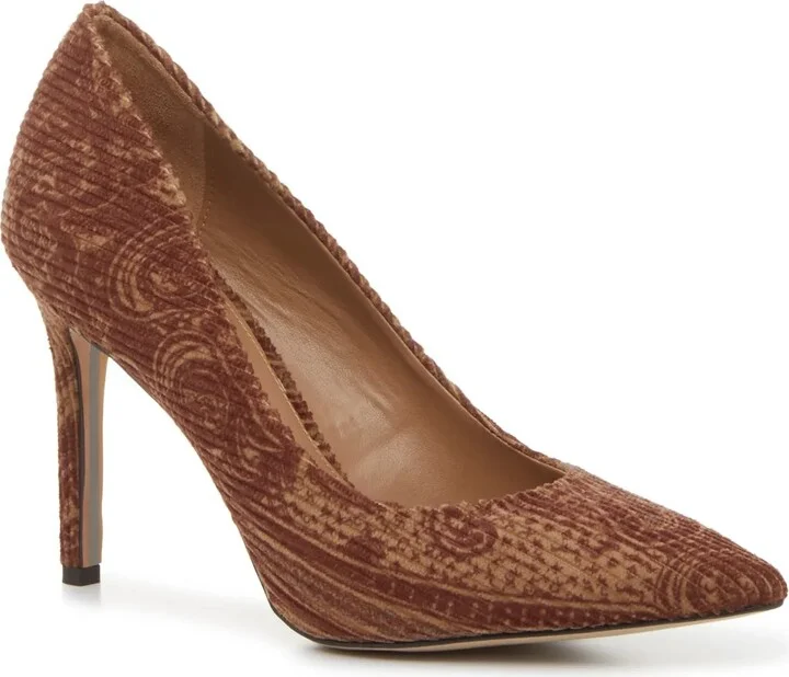 Brown Paisley Corduroy Fabric