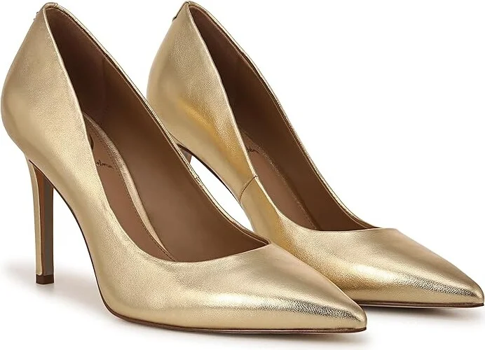Sam Edelman Hazel Women's Shoes Amber Gold Leather : 9 W, Synthetic