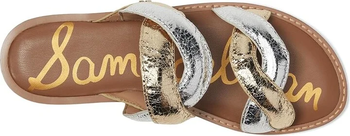 Sam Edelman Hellen Women's Sandals Gold/Silver : 5.5 M, Leather/Rubber - Image 2