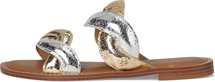 Sam Edelman Hellen Women's Sandals Gold/Silver : 5.5 M, Leather/Rubber - Image 6