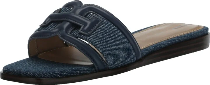 Sam Edelman Irina Flat Sandal Blue Stone/Hudson Blue 10.5 Medium