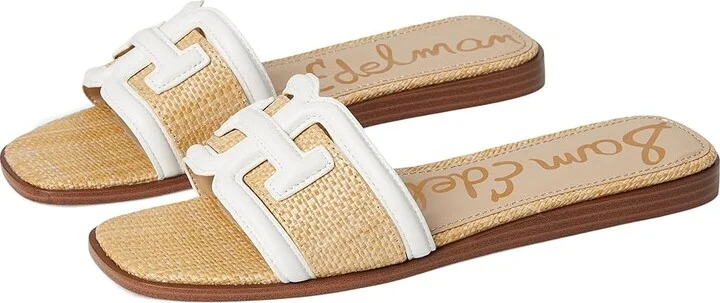 Sam Edelman Irina Women's Shoes Bright White/Bleached Beechwoo : 5 M, Leather