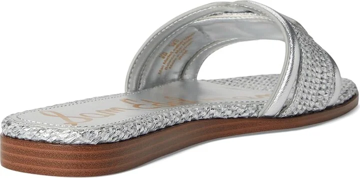Sam Edelman Irina Women's Shoes Silver Raffia : 6 M, Leather - Image 4