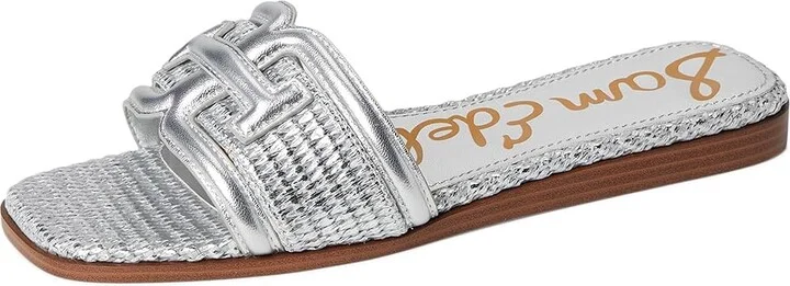 Sam Edelman Irina Women's Shoes Silver Raffia : 6 M, Leather - Image 5