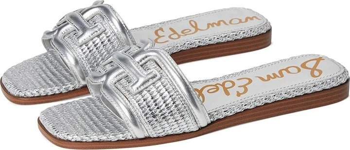 Sam Edelman Irina Women's Shoes Silver Raffia : 6 M, Leather
