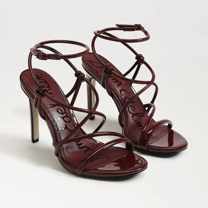 Sam Edelman Isadora Heel Sandal French Merlot Faux Leather