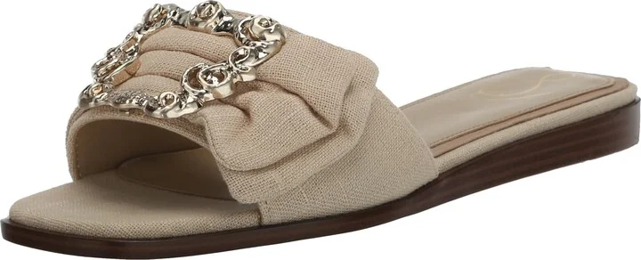 Sam Edelman Ivana Flat Sandal Summer Sand 5.5 Medium