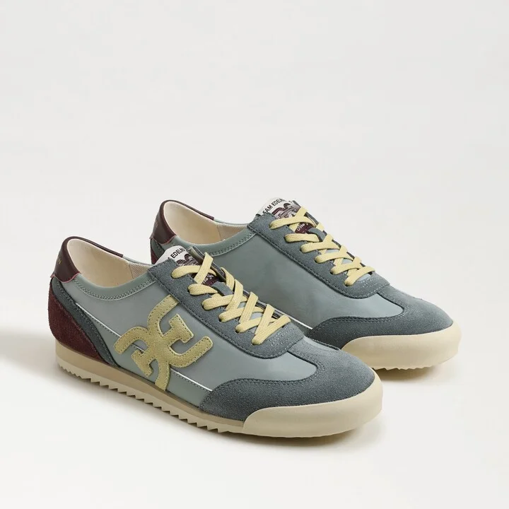 Sam Edelman Ivey Lace Up Sneaker Blue/Mullti Suede/Nylon