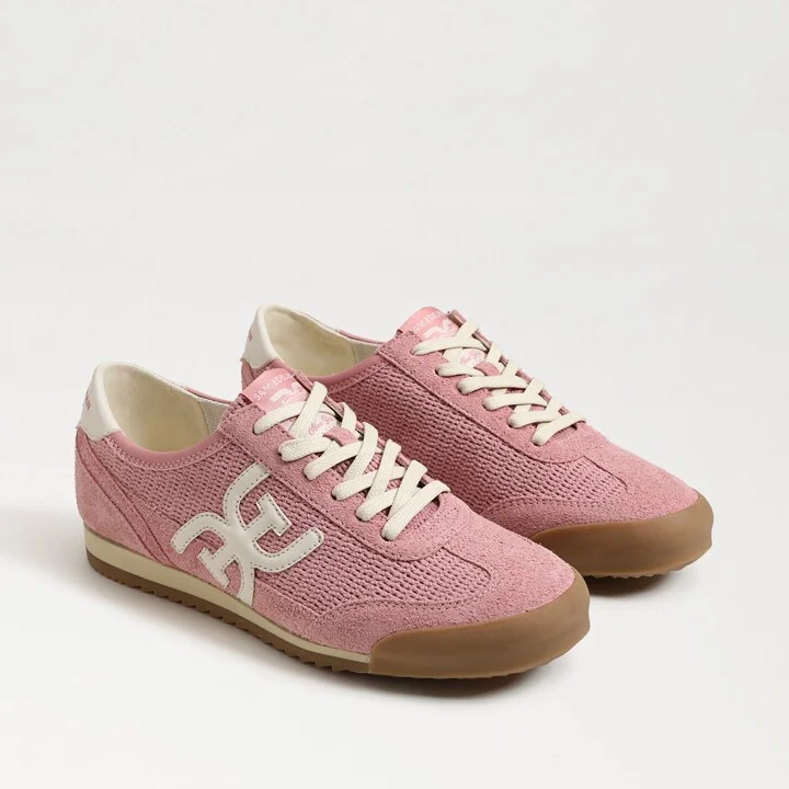 Sam Edelman Ivey Lace Up Sneaker Luxe Rose Mesh/Suede