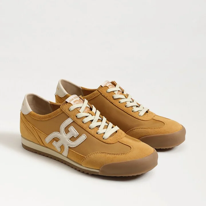 Sam Edelman Ivey Lace Up Sneaker Vintage Mustard Suede