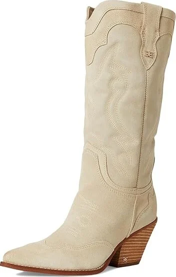 Sam Edelman James Women's Zip Boots Ivory Sand : 8 M, Suede - Image 5